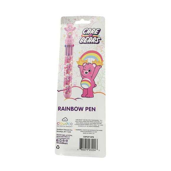 Care Bear 10 Color Rainbow Pen Cheer Bear Topper New in Package set of 8 - Picture 3 of 5